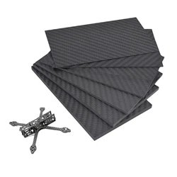 125mm X 75mm High Hardness Carbon Fiber Plate Sheet 0.5mm/1mm/2mm/3mm Thickness Anti-UV Carbon Fiber Model for Racing Drone