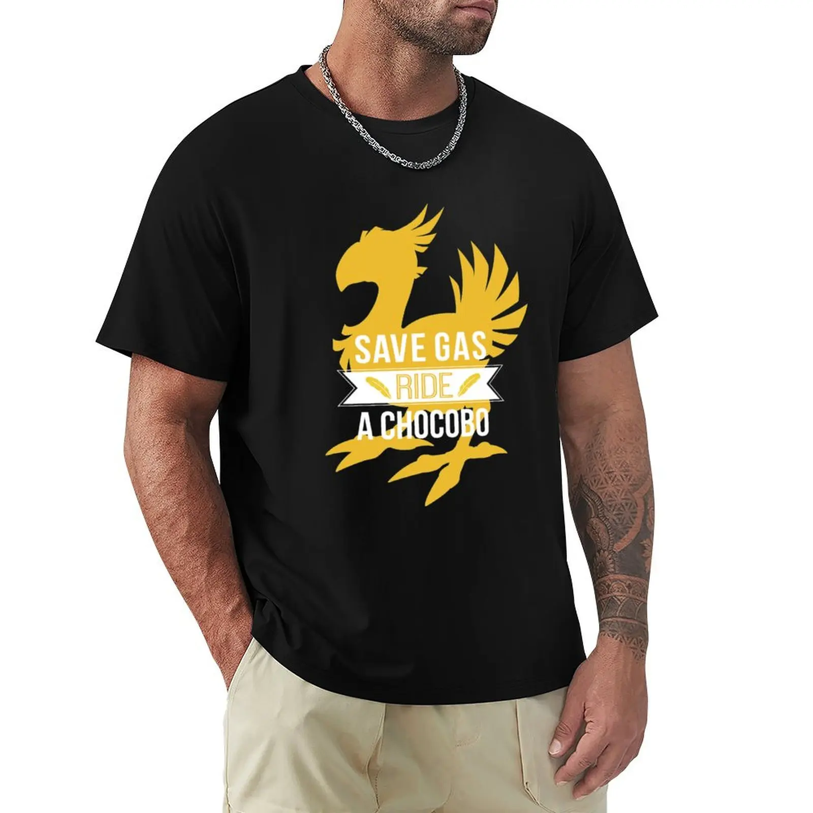 

Save Gas Ride A Chocobo T-Shirt Sport Basic Moisture Wicking Tee