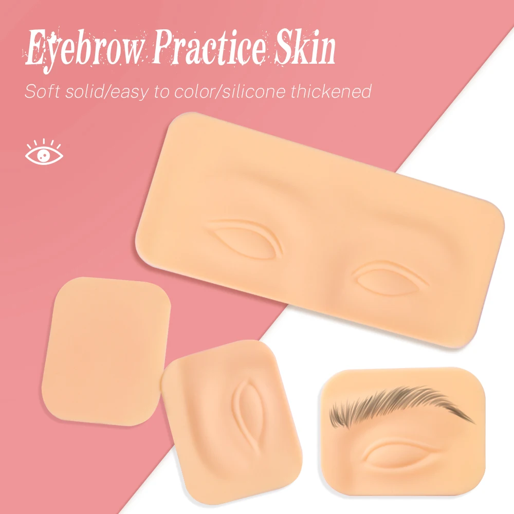 1PC Reusable Makeup Eyebrow Tattoo Practice Skin Premium 5D Makeup Practice Face Silicone Practice Pad For Makeup Beauty