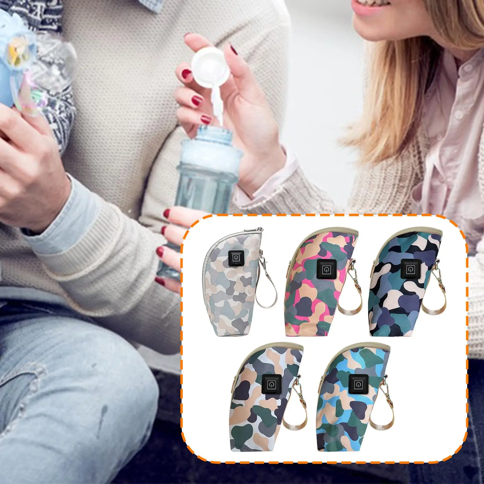 

Сумка для подогрева бутылочек для кормления, чтобы согреться молоком с изолированной сумкой на молнии, подогреватель бутылочек для кормления с регулируемой температурой