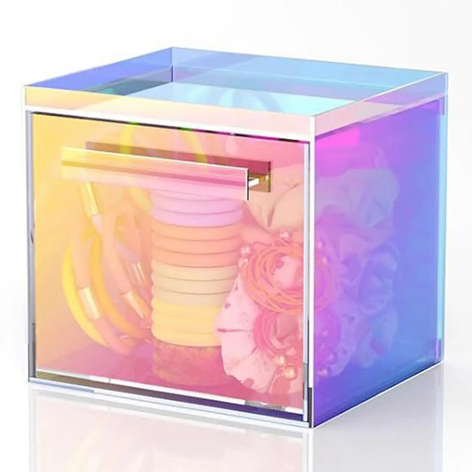 

Wall-mounted Face Towel Organizer Acrylic Towel Container with Drawer Multifunction Facial Towels Holder for Bathroom Vanity