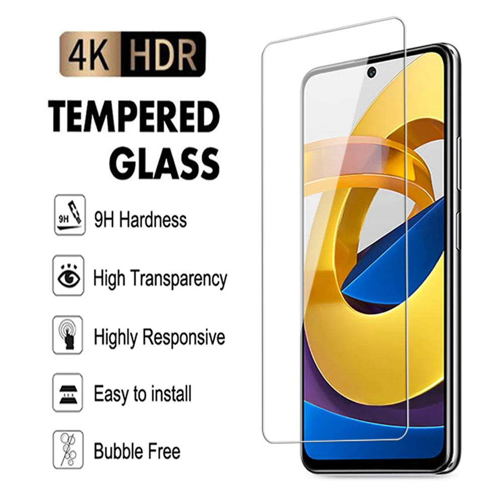 Tempered Glass For Xiaomi Mi Poco M3 M4 M5 M6 Pro 4G 5G F3 F4 F5 Pro screen Protector Poco M5S  F3 F4 GT Protective Glass Film