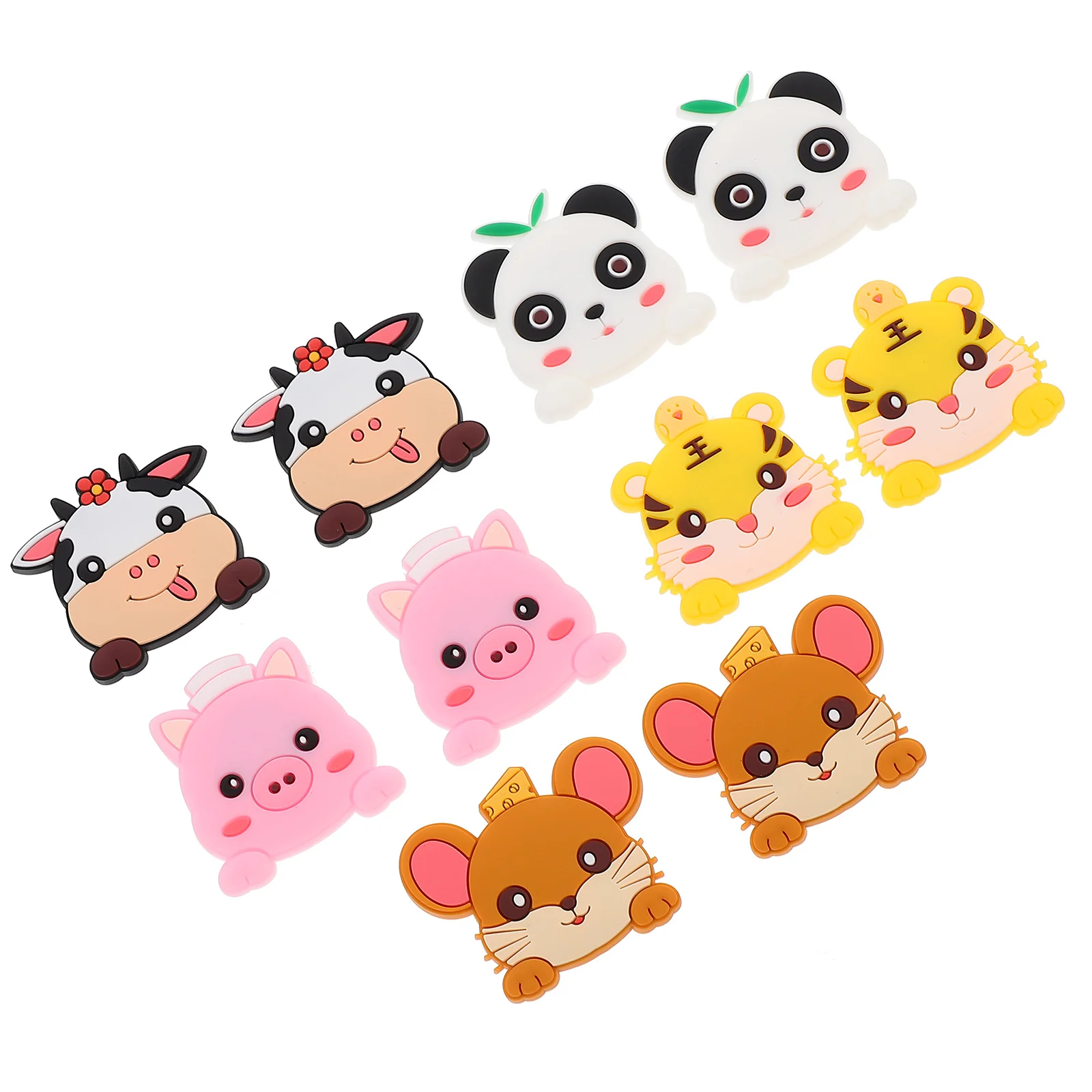 

10 Pcs Fridge PVC Animal Cartoon Decorative Accessories Cute Small Size Refrigerator Stickers Gifts