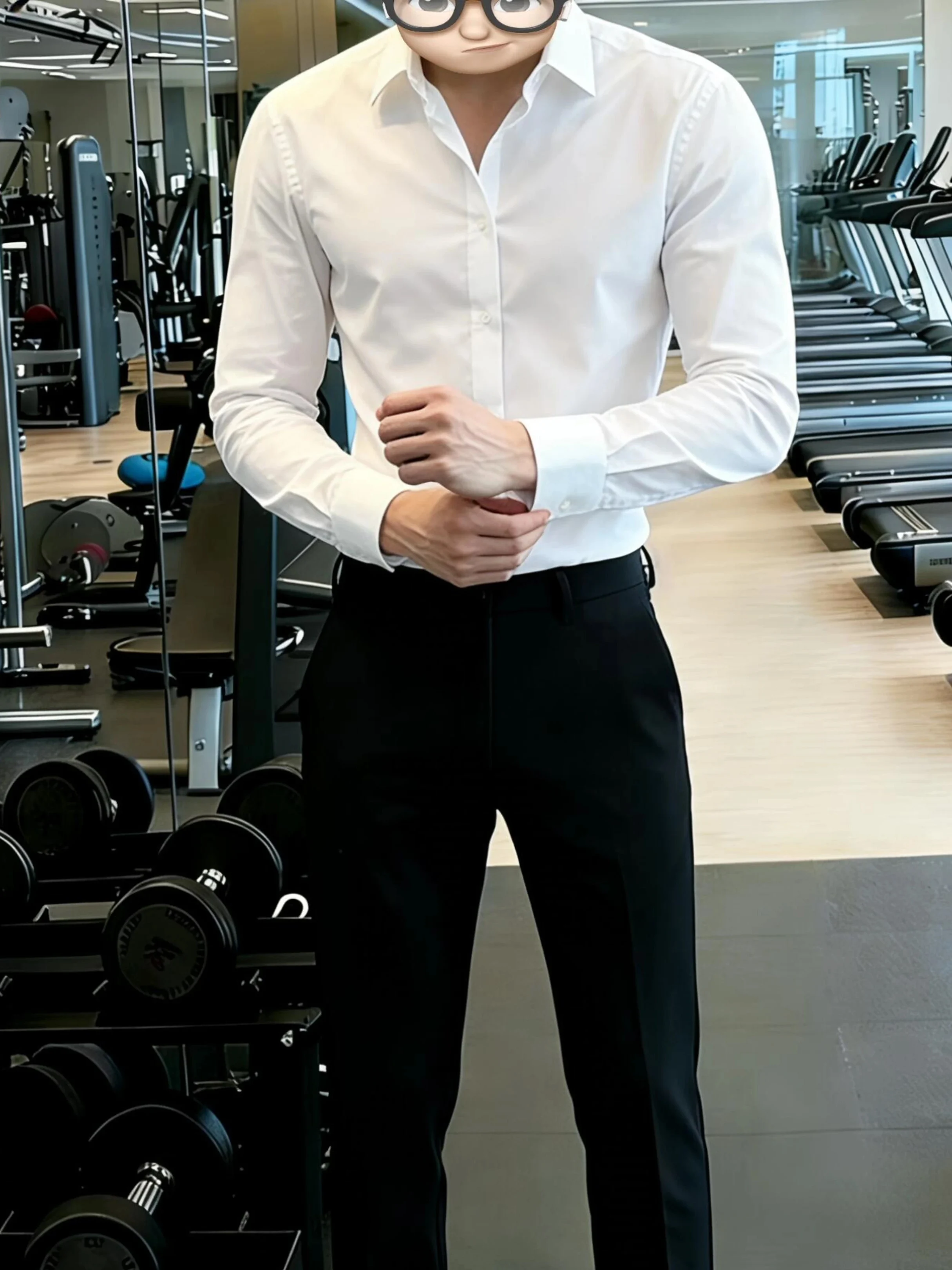 Premium Feel Iron Free Shirt Set Men's Ice Silk Four Way Stretch Long Sleeve Casual Workwear West Pants Long Pants Two Piece Set