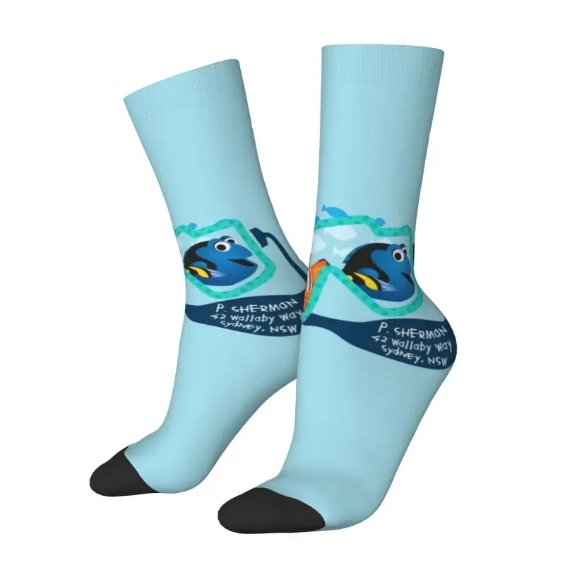 

Пользовательские милые носки Nemo для женщин и мужчин, теплые баскетбольные спортивные носки с 3D принтом