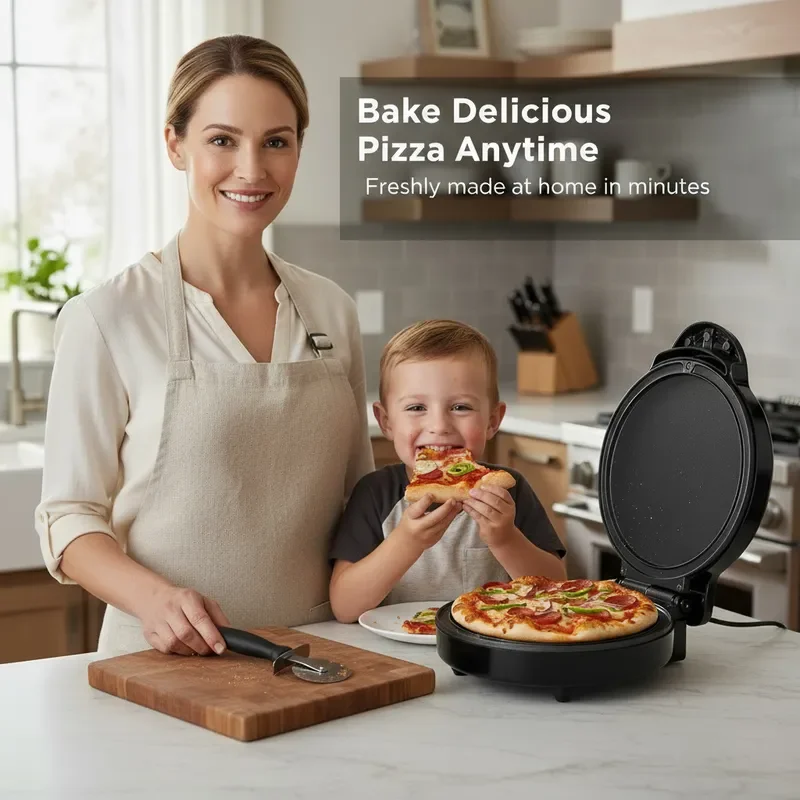 Discover the ultimate convenience for your morning routine with this versatile electric cake and pizza maker. Designed to
