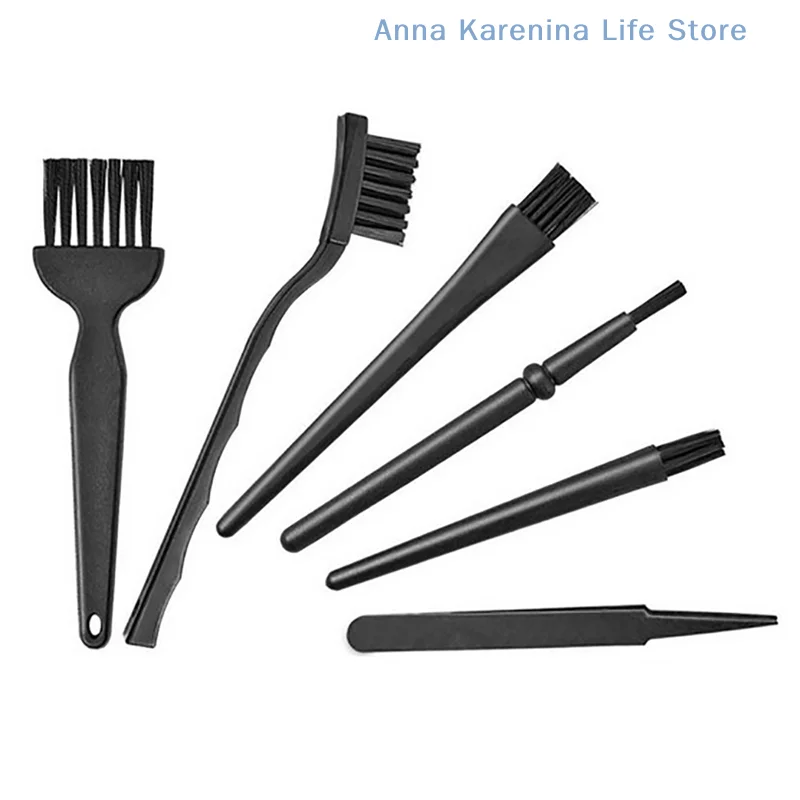 6 pezzi piccoli accessori portatili antistatici per la pulizia delle spazzole per la polvere del telefono del computer