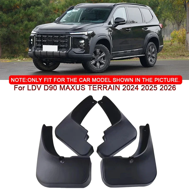 

For LDV D90 MAXUS TERRAIN 2024 2025 2026 Car Styling Car Mud Flaps Splash Guard Mudguards MudFlaps Front Rear Fender Accessory
