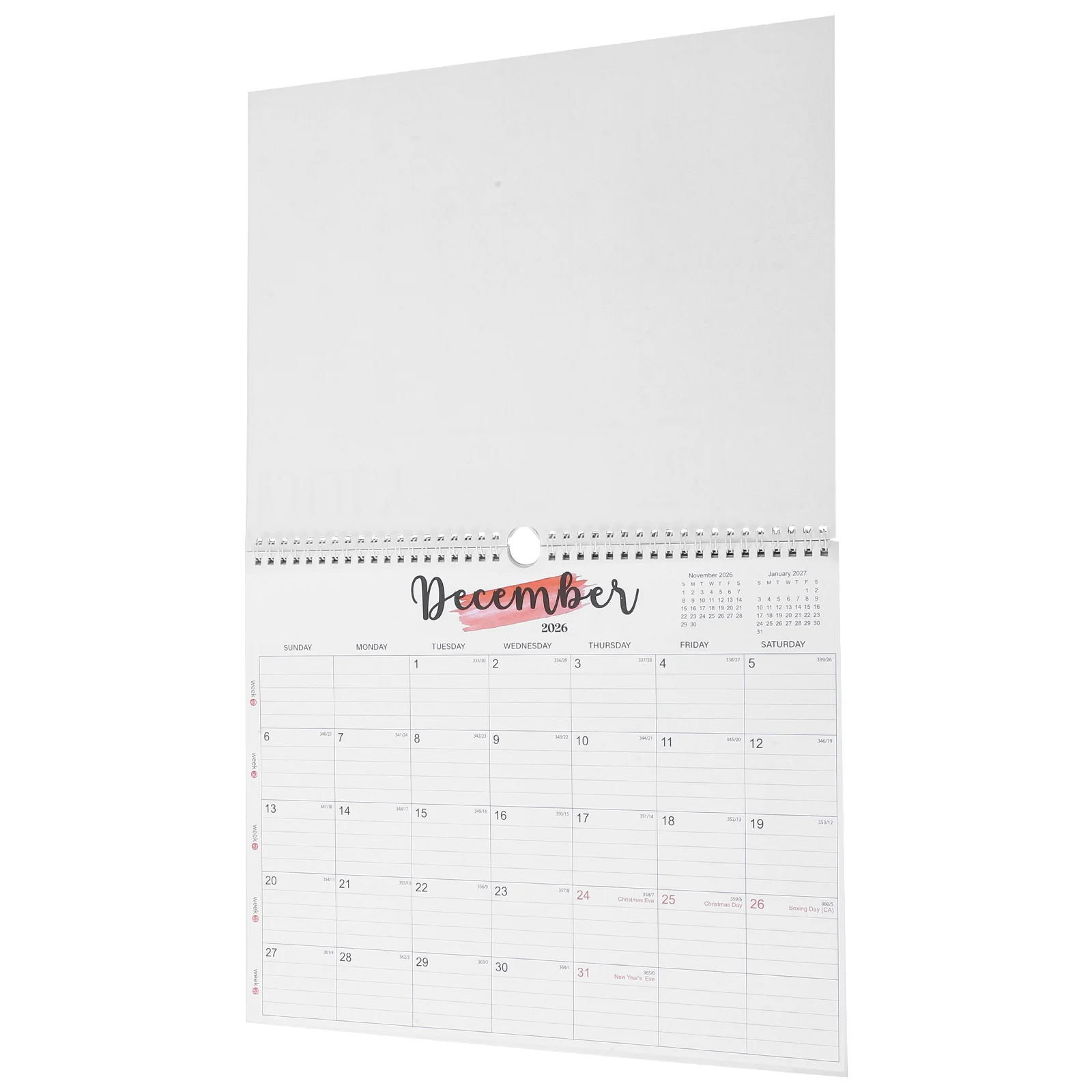 

2026 Yearly Wall Planner Large Monthly Calendar Jan 2026-Jul 2027 Home Office School Spiral Binding Holidays Dates Twin Wire