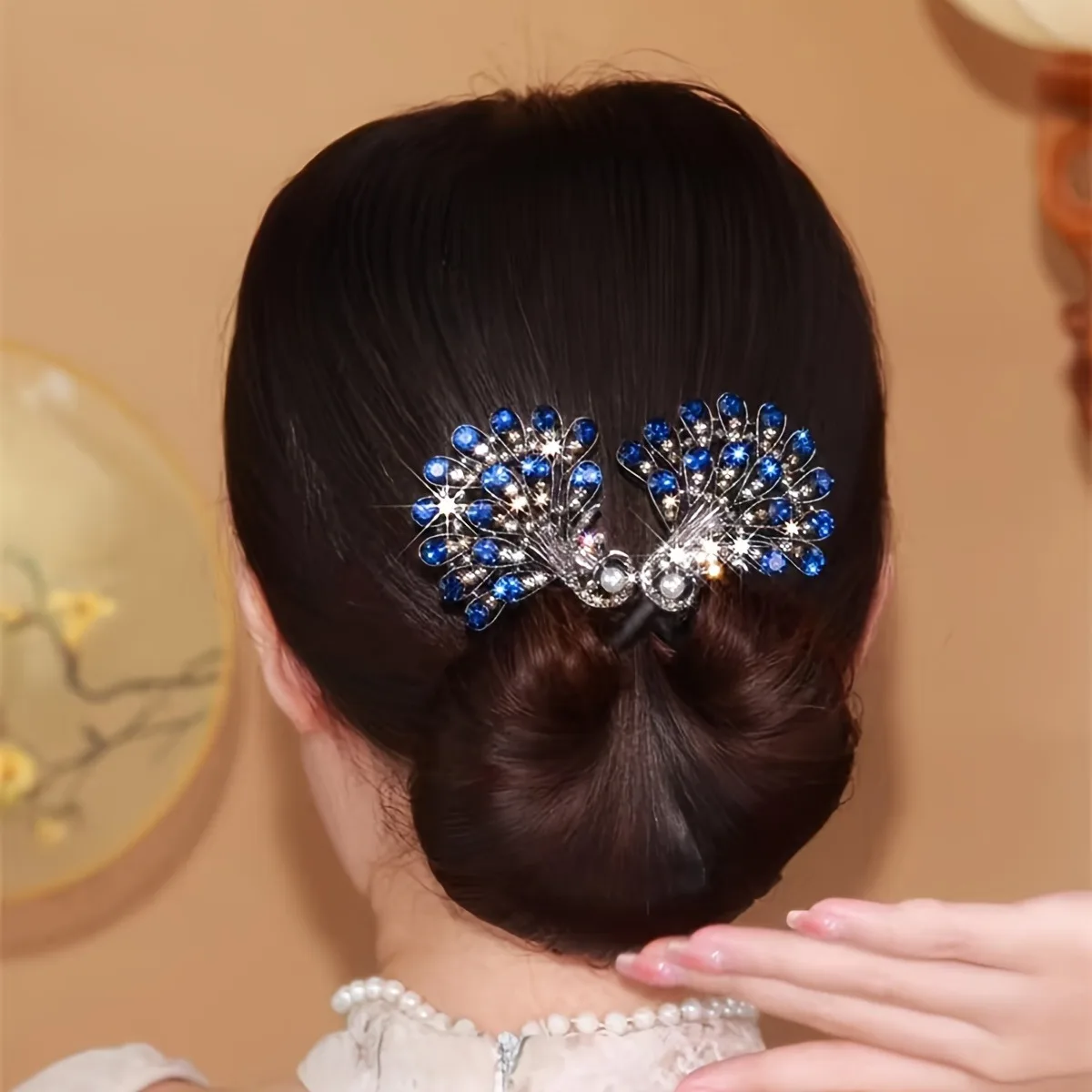 1 Pcs Fashion Hollow peacock hair disc-shaped device For Women Girls Party Hair Accessories