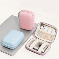 PU Leather Hard Shell Digital Camera Case Small Travel Cameras Storage Holder for Accessories SD Card
