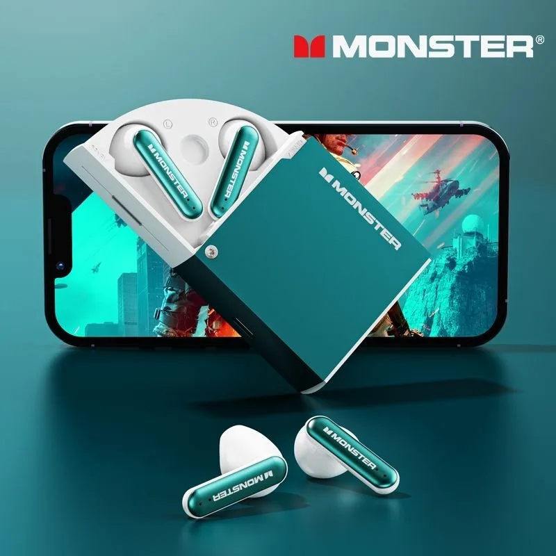 MONSTER New XKT-17 E-Sports Bluetooth Headset 2024 New Game Noise Reduction Low Latency Ultra Long Standby Sports