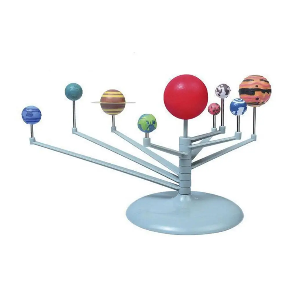 Self Painting Educational Toy Children's Simulated Solar Eight Planets Science Kit DIY Assembly Parent-child Planetarium Toy