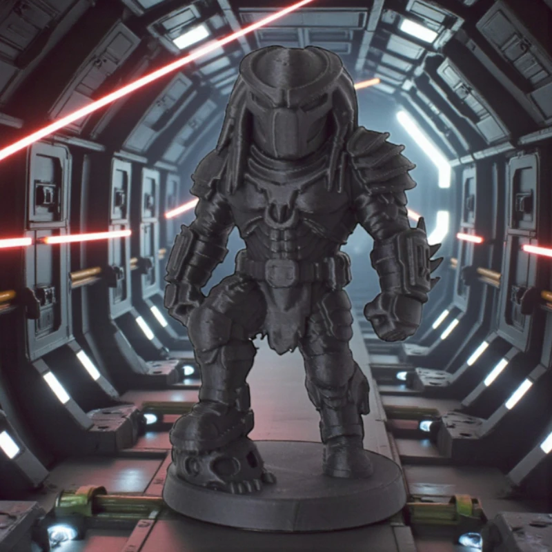 2026 New Trend 3D Printed Alien Hunter Miniature Figure Sci-Fi Warrior Statue Model High-Resolution Tabletop Gaming Ornament