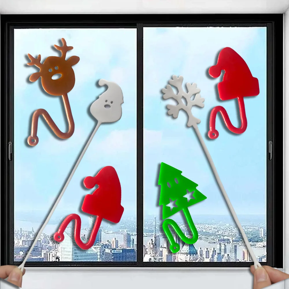 10-50Pcs Christmas TPR Soft Glue Sticky Santa Reindeer  Sticky Palms Wedding Guest Gift Carnival Christmas Gift Pack Rewards view 3