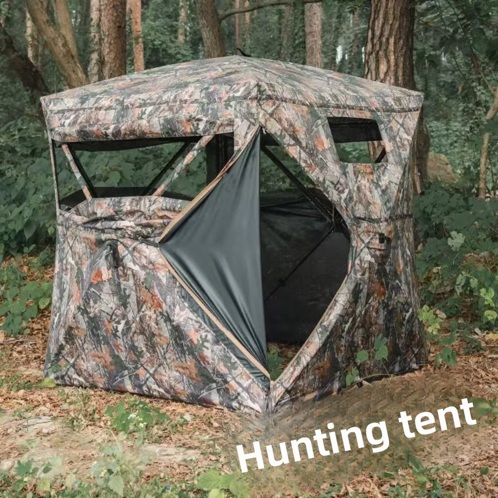 One Way Vision Tent 270 Degree Perspective Camouflage Hunting Camping Quick Setup
