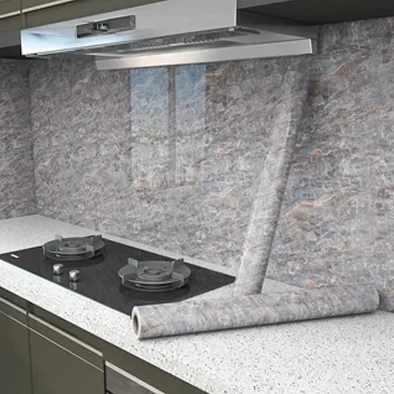 40cm Waterproof Wall Stickers Oil Proof Wallpapers Home Decor High Temperature Resistance Wallpaper Self Adhesive Sticker