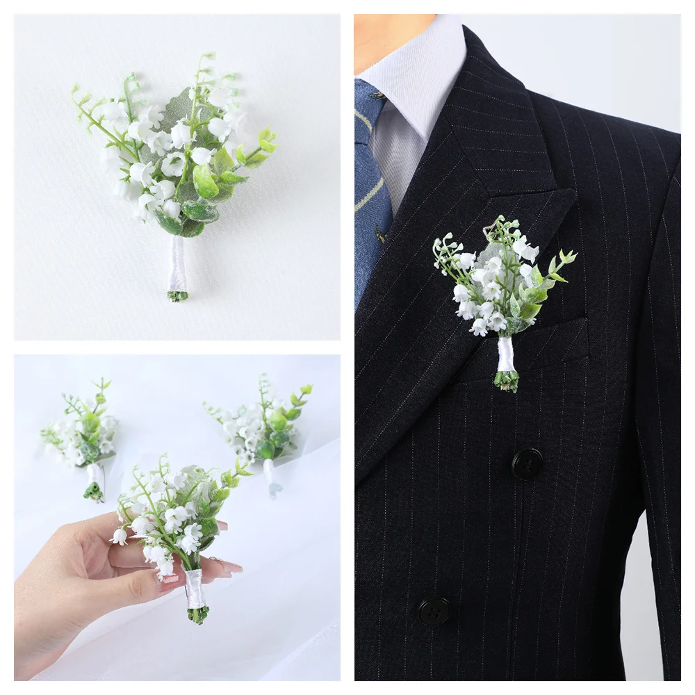 إكسسوارات الزفاف، زهور صدر زفاف العريس والعروس، مجموعة كاملة من الدبابيس لرفقاء العروس ووصيفات العروس