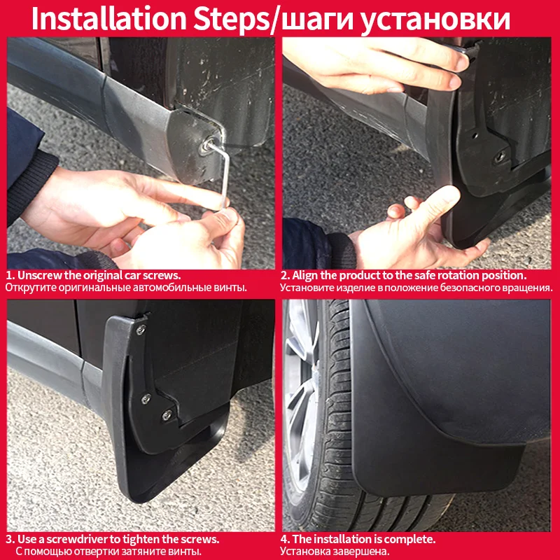 Carro plástico Mud Flaps para Mazda CX-3 2015-2019, pára-lamas, rodas, Splash Shield Guards, Fender, Mudflaps, acessórios exteriores