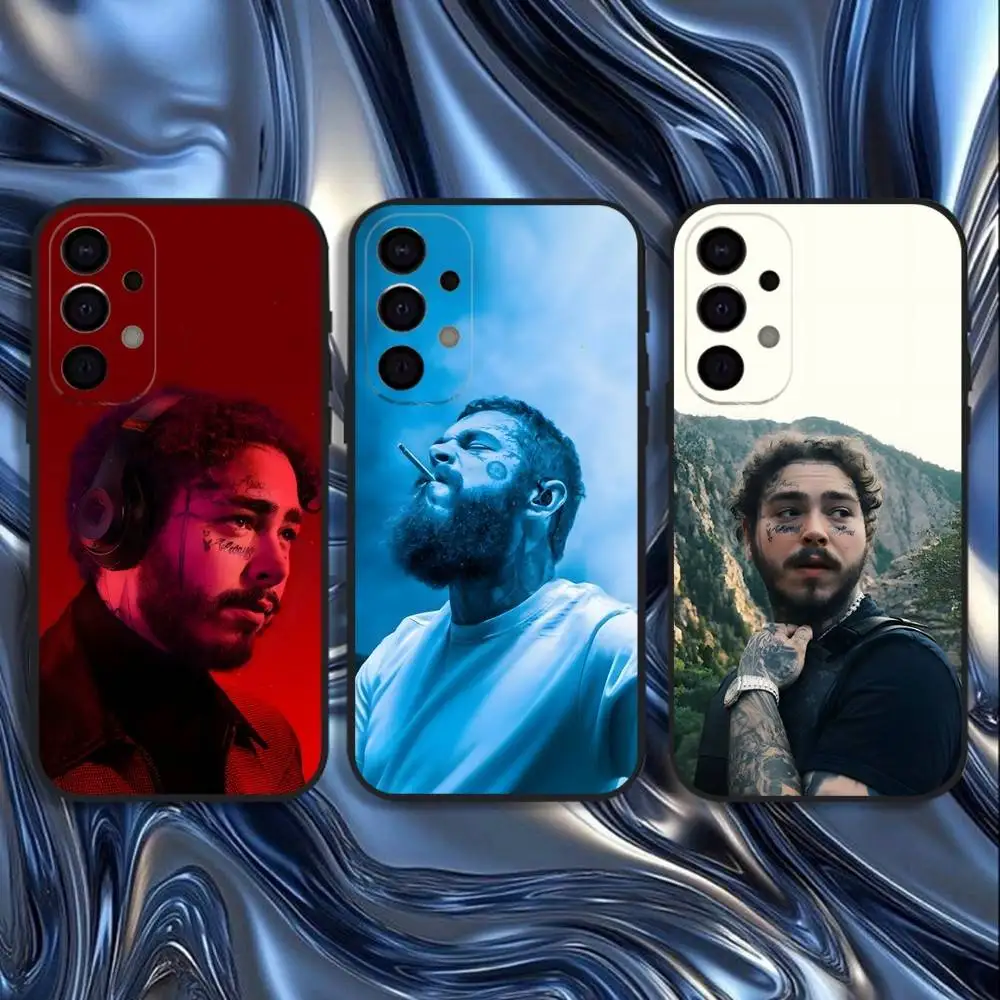 

P-Post Singer M-Malone Phone Case For Samsung S25,S24,S21,S22,S23,S30,Ultra,S20,Plus,Fe,Lite,5G Black Cover