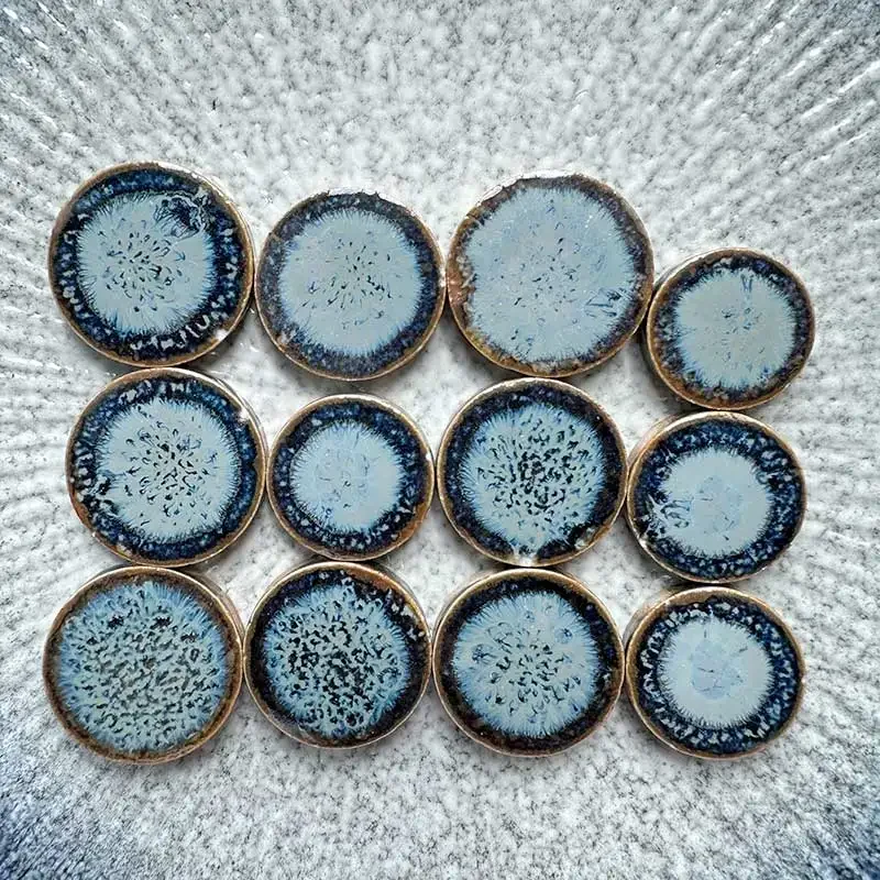 Taobao 100g Circular Ceramic Mosaic Tiles Piece DIY Mosaic Making Stones for Craft Arts Home Wall Decoration arte 17