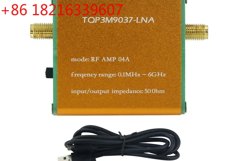 

РЧ-усилитель TAO RF AMP 04A 0.1МГц-6ГГц с низким уровнем шума, модуль РЧ-усилителя TQP3M9037-LNA (без батареи/с батареей)