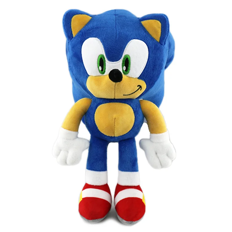 Sonic Plush Stuffed Toy para crianças, boneca fofa, presente de aniversário, Amy Rose, Knuckles Tails, macio, 25-30cm