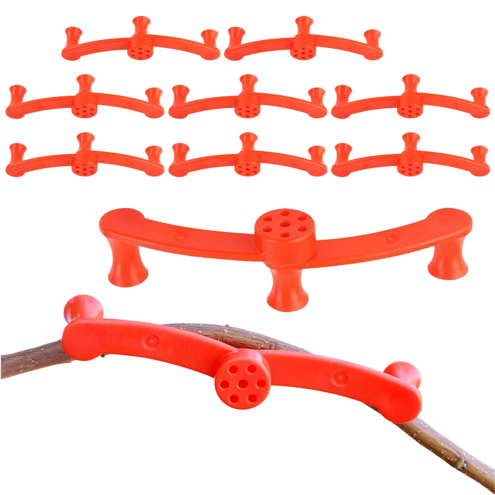 

10 штук зажимов для гибки веток деревьев, вращающиеся на 360 градусов, фиксаторы для веток, инструменты для формирования и фиксации веток плодовых деревьев и бонсай