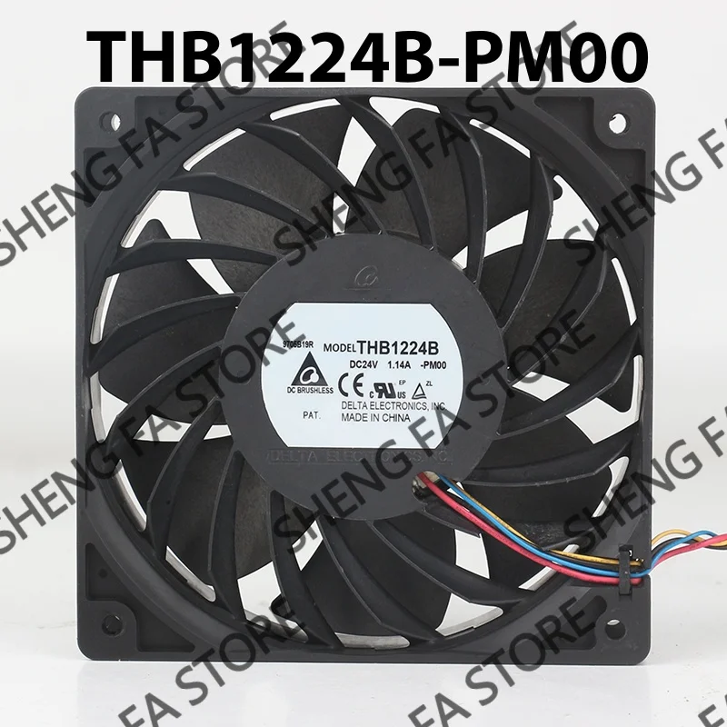 AC EC 12025 120x120x25MM 12CM cooling fan THB1224B speed regulation PWM converter Large air volume Delta 5V 12V 48V DC 24V 1.14A