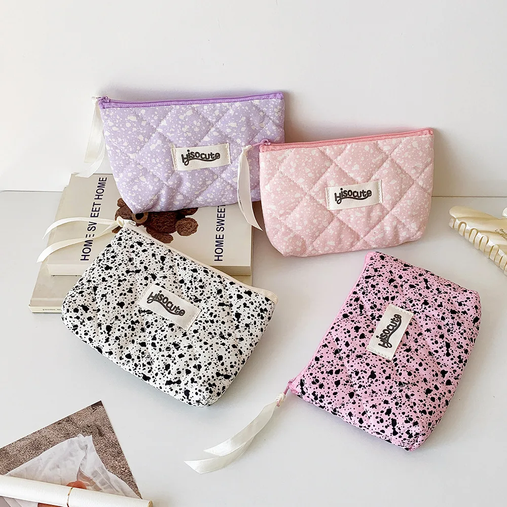 

Ins Korean Quilted Coin Purse Coin Pouch Girl Mini Wallet Earphone Data Cable Bag Student Lipstick Makeup Bag Campus Card Holder