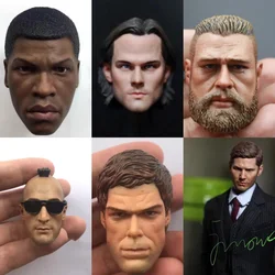 Custom 1/6 Scale Michael C Hall Head Sculpt Dexter Winchester Male Solider Headplay for 12inch Action Figure Toys