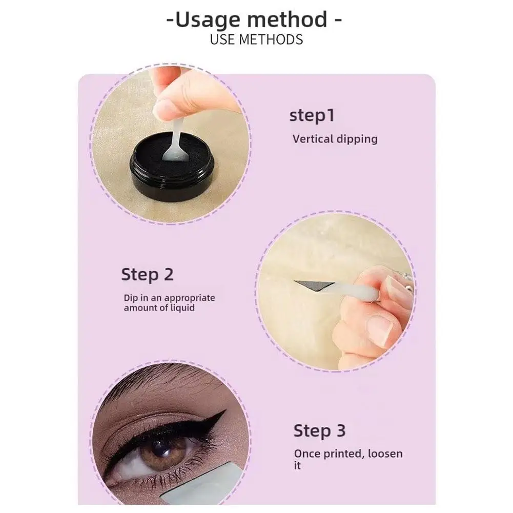 Eyelash Stamp Set Eyeliner Tool Beauty Makeup Brush New Wing Style Kitten Large Easy To Cat Eye Korean Women Cosmetic ﻿