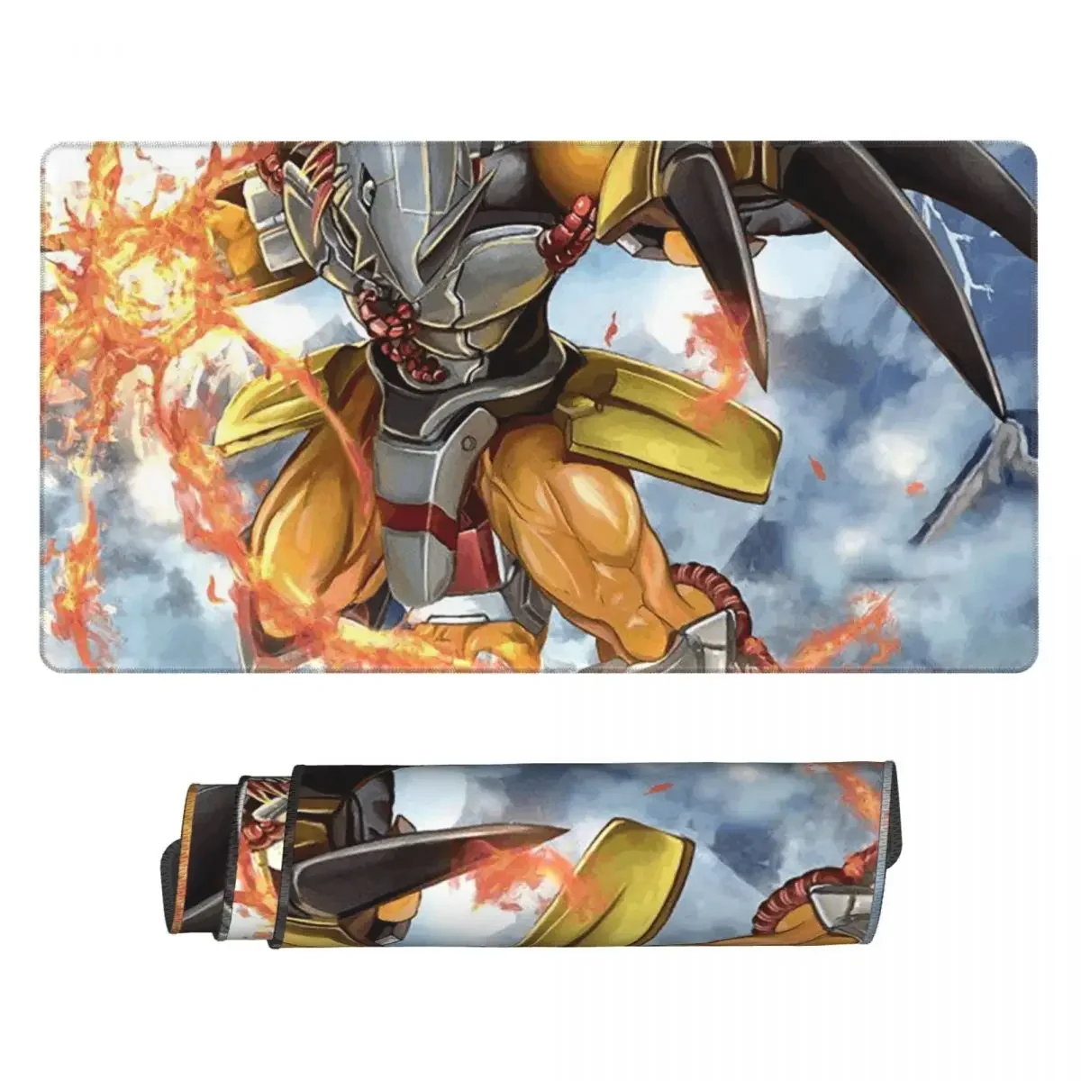 Large Mouse Pad Anime Digimon War Greymon Gamer PC Laptop Mats Keyboard Carpet Computer Gaming Office Accessories Desk Mat