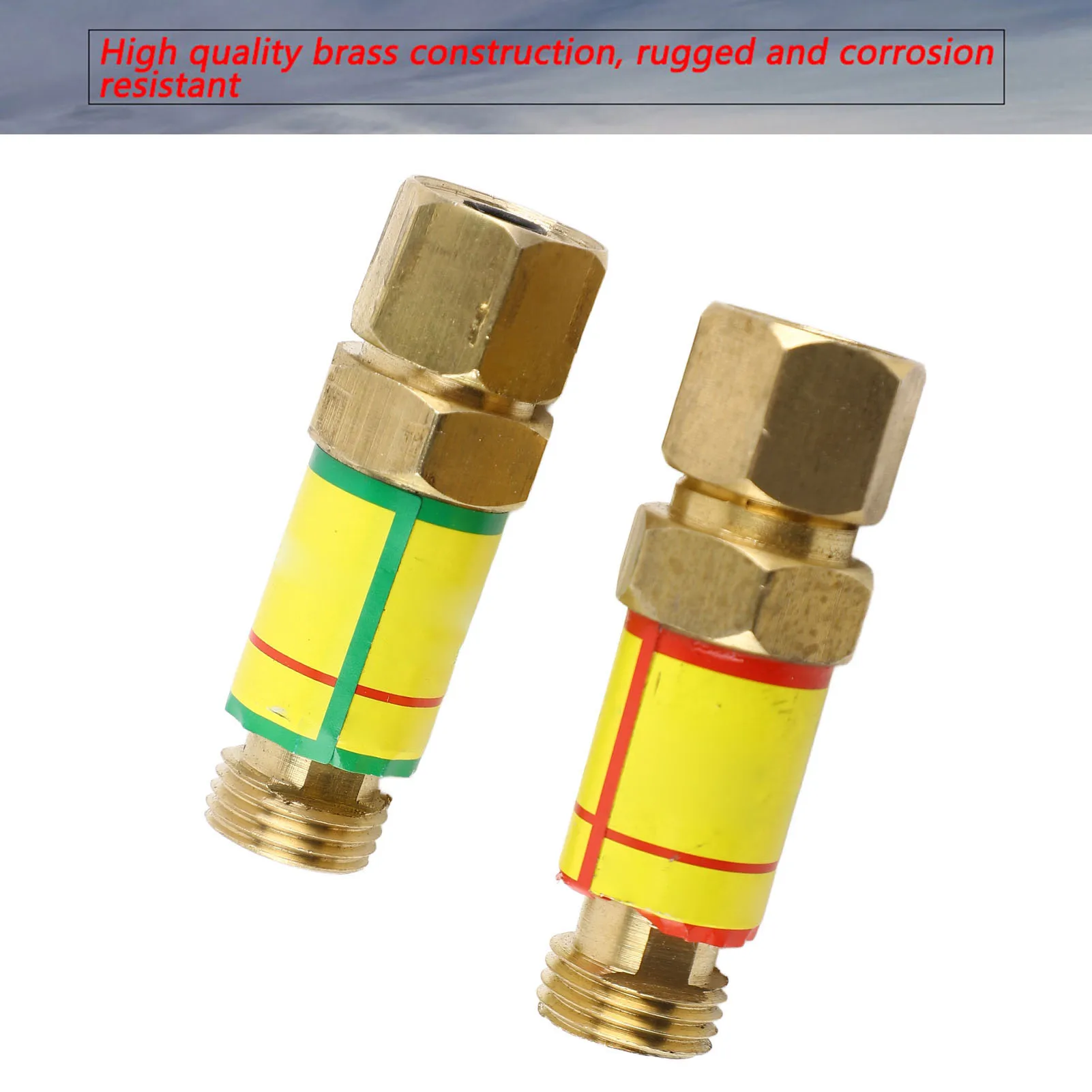 1 Pair Oxygen Acetylene Check Valve Arrestor Flame Buster M16*1.5 HF2 Oxygen Acetylene Arrestor Acetylene Check Valve