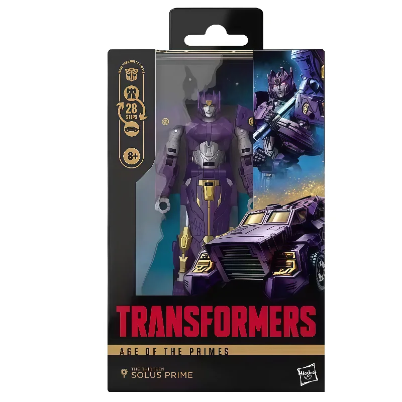 ของเล่นทรานส์ฟอร์มเมอร์ส คลาสสิค ของแท้จาก Hasbro รุ่น Age of The Primes โซลัส ไพรม์ หุ่นยนต์ทรานส์ฟอร์มเมอร์ แอคชั่นฟิกเกอร์ ของสะสม ของเล่นสำหรับนักสะสม