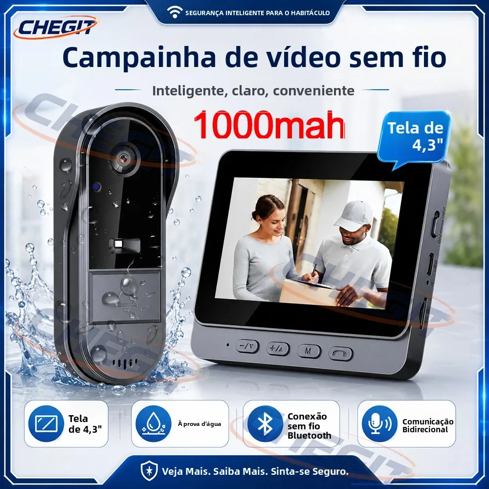 fhd-wireless-video-smart-doorbell-camera-1080p-with-43inch-screen-night-vision-24g-motion-detection-2-way-audio-and-service