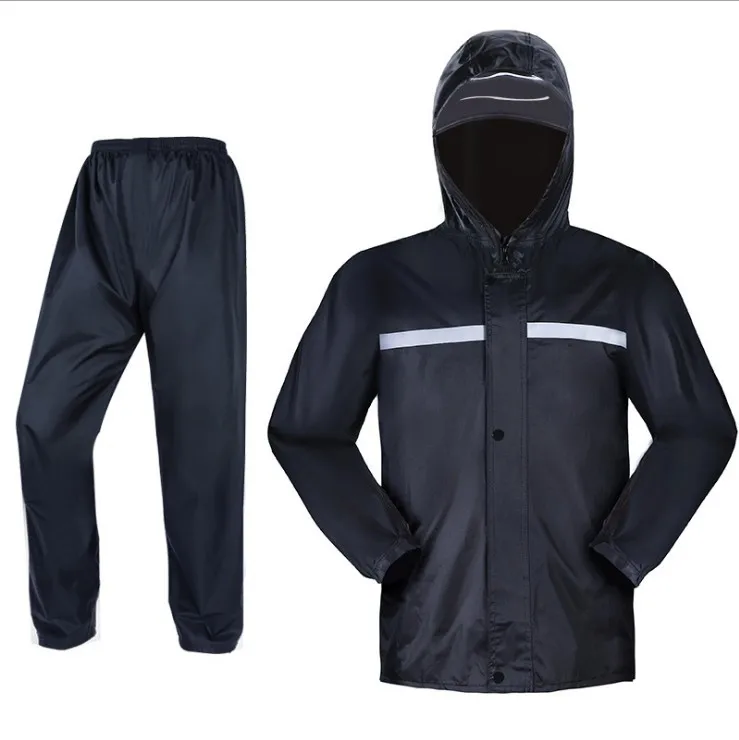 Raincoat and Rain Pants Suit Labor Protection Rainstorm Protection Outdoor Motorcycle Men\'s Riding Reflective Split Raincoat