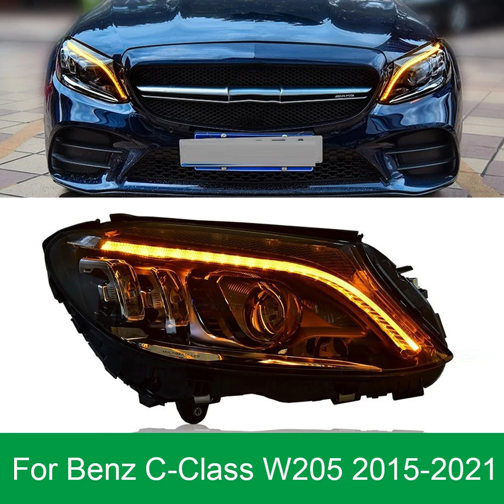 Car Lights Assembly Headlight For Benz 2015-2021 W205 MultiBeam LED Headlight C63 C300 C180 C200 C260 New dynamic turn signal