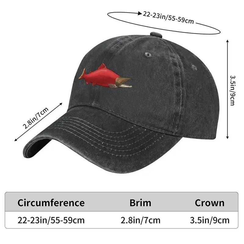 Adorable And Stylish Snapback Hat Featuring Sockeye Salmon