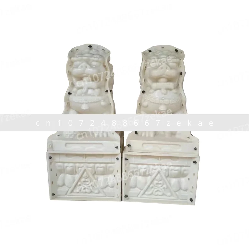 الأسمنت الأسد الاسمنت الصيني الذكور والإناث زوج الأسد العمود الروماني قالب كروي Daquan مختلف #1