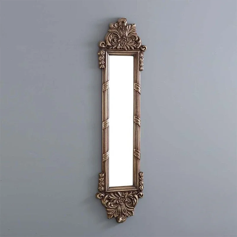 American retro full-length dressing mirror wall mounted ultra narrow wall mounted home living room bedroom decoration