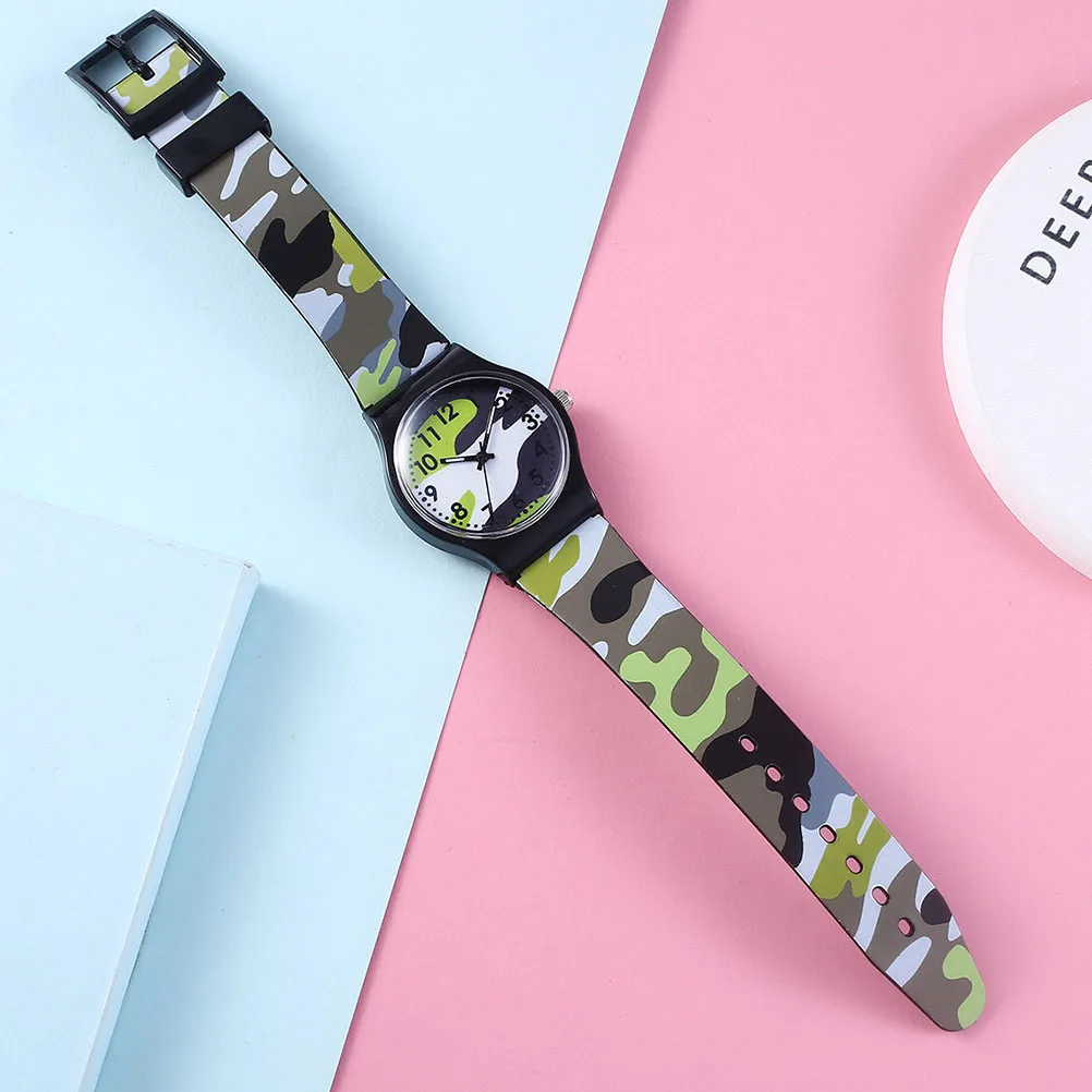 1Pcs Children Quartz Watch Durable Kids Camouflage Design Waterproof Adjustable Cool Fashion Timepiece Children Camouflage Watch