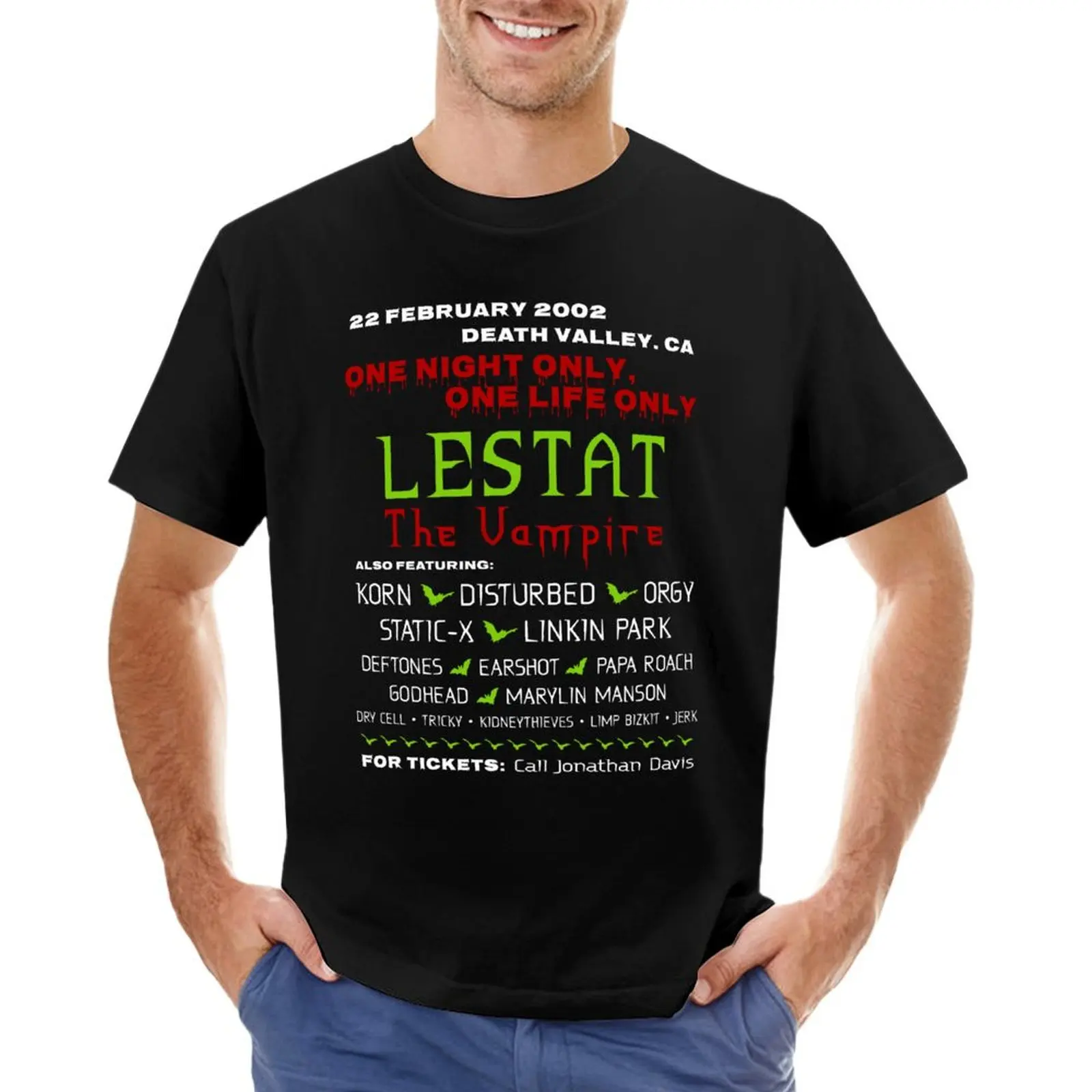 

LESTAT THE VAMPIRE concert T-shirt kawaii clothes boys whites blacks plus size tops t shirts men