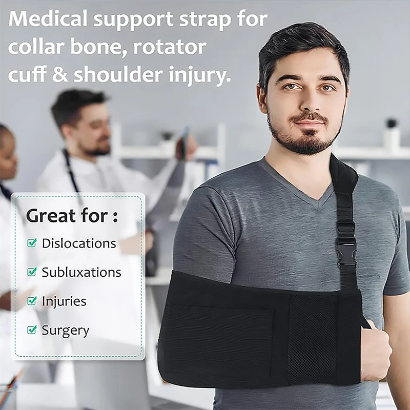 Adjustable Arm Sling Medical Shoulder Strap Breathable and Lightweight Arm Support Immobilizer for Broken Fractured Elbow Wrist