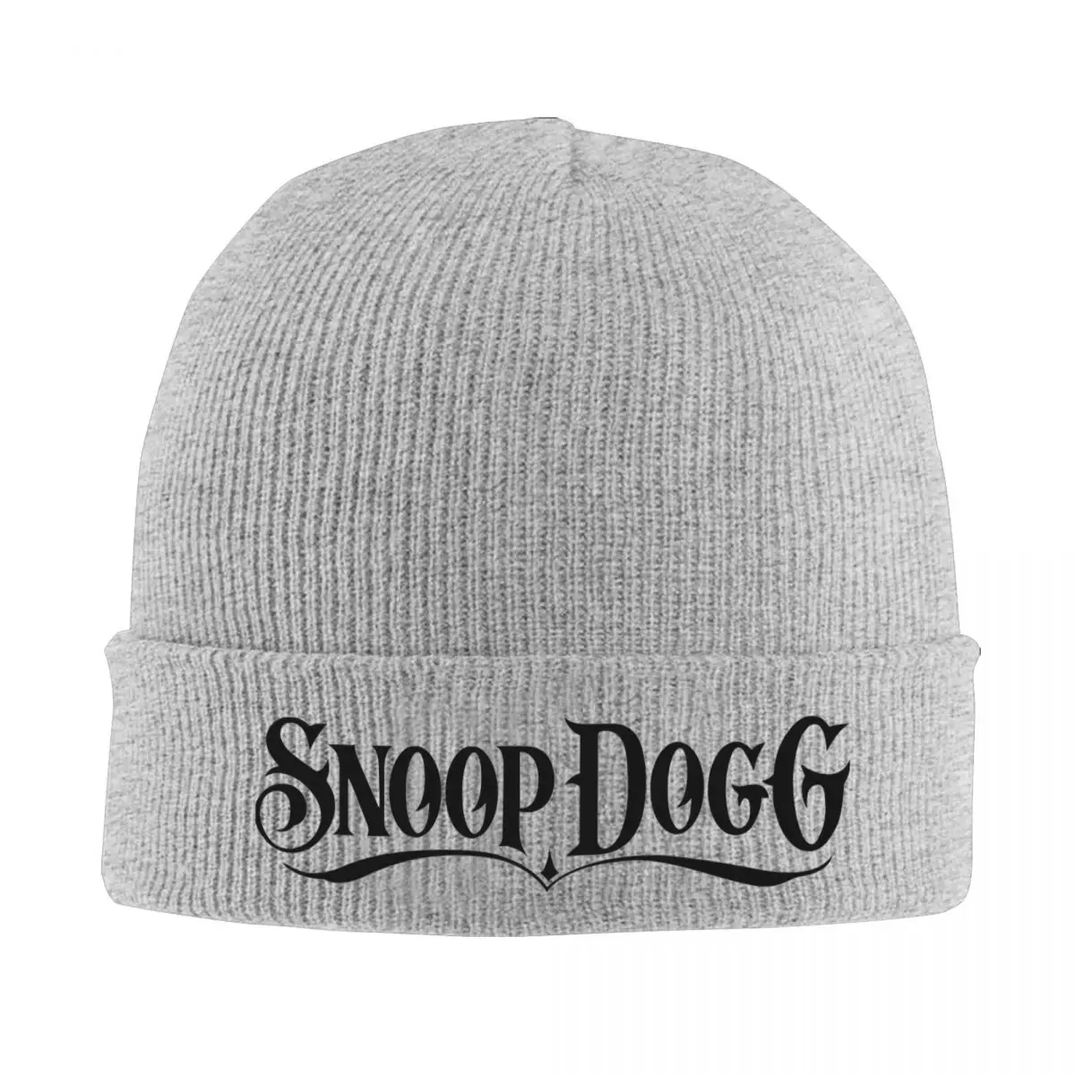 

Snoop Dogg Logo Knitted Hat for Women Men Skullies Beanies Autumn Winter Hat Hip Hop Music Rapper Hip Hop Caps