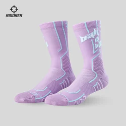 RIGORER Men Women High Top Socks Professional Training Anti Slip Outdoor Sports Socks Towel Socks Basketball Socks Soccer Socks