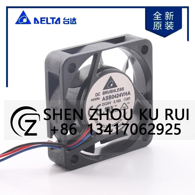 

ASB0424VHA Delta DC 24V 0.16A AC EC 4010 40X40X10MM 4CM Printer Inverter Double Ball Bearing Miniature Cooling Fan