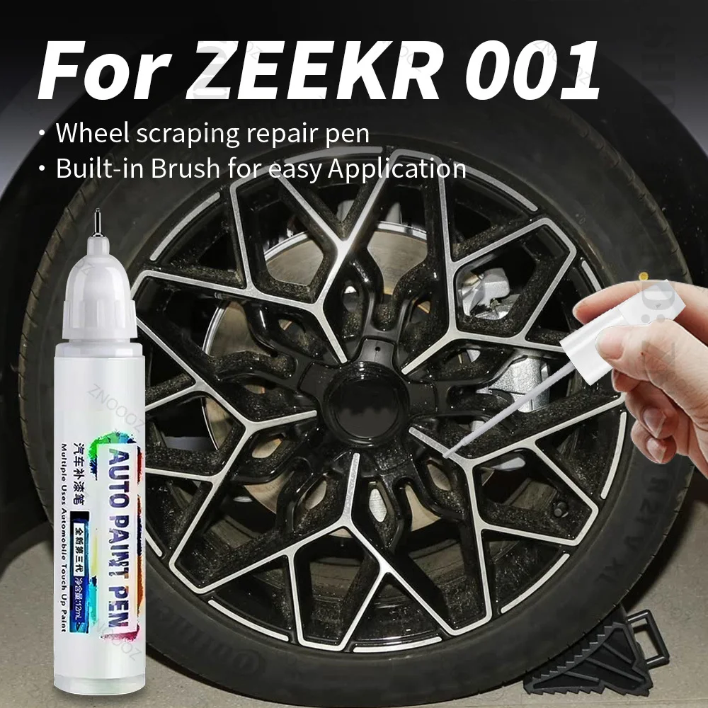 For ZEEKR 001 Touch Up Paint Wheel Repair Kit Quick And Easy Wheel Scratch Repair Rim Paint For Car Wheel Repair Silver Black
