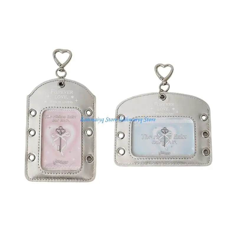 

573B Photocard Holder Keychain Cards Holder Protector Student Card Protective Sleeve Photo Card Holder Pendant Keychain