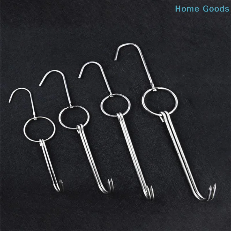preferredStainless Steel Meat Roasting Hooks Duck Goose Turkey Hangers for Outdoor Camping BBQ Smoker Meat Storageproduct